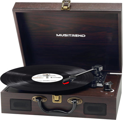 Retro Suitcase Design Portable Vinyl Record Player - Halri