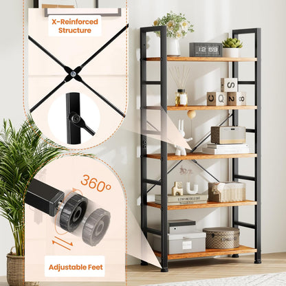 Tall 5 Shelf Book Storage