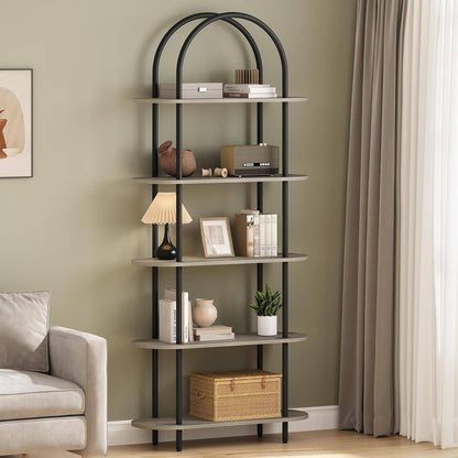 Curved Wooden Book Shelf