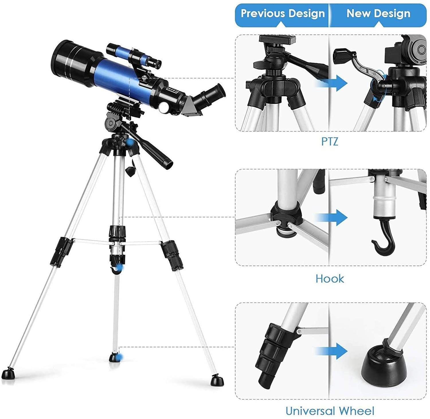 70mm 67x Magnification Telescope With Adjustable Tripod - Until Times Up