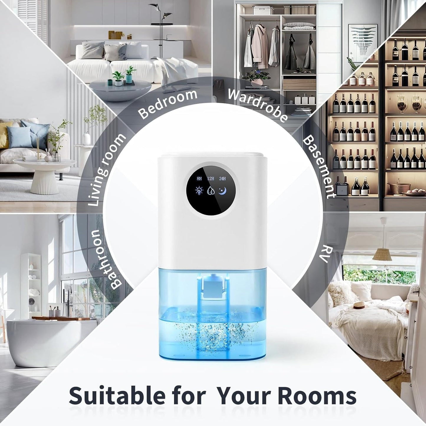 Compact Dehumidifier For Home And Bathrooms