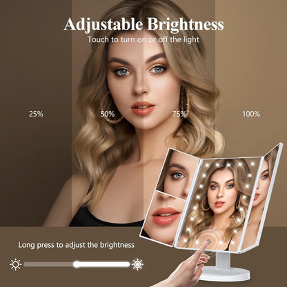 Portable LED Travel Makeup Mirror
