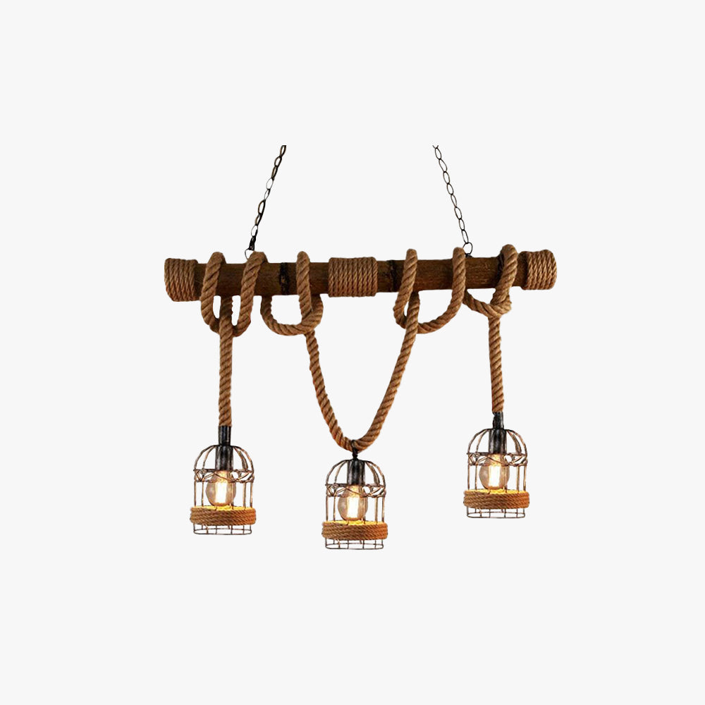 Vintage Industrial Wooden Pendant Light - Halri