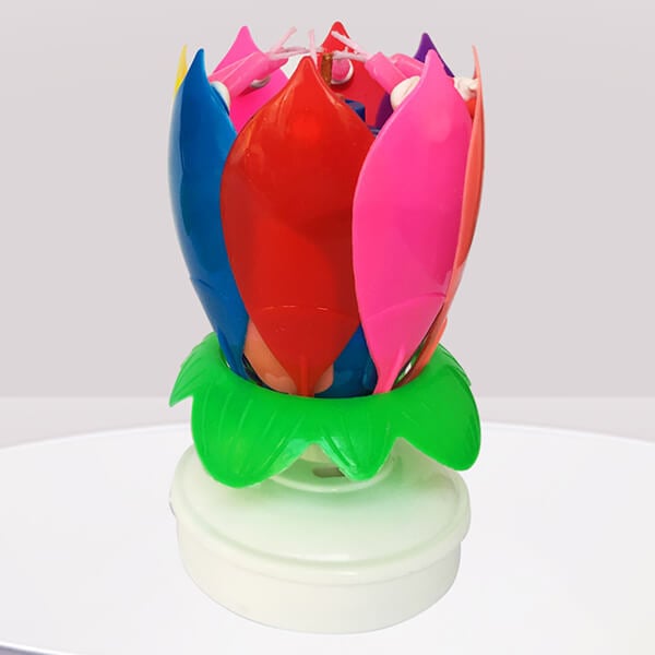 Colorful Floral Happy Birthday Candle - Halri