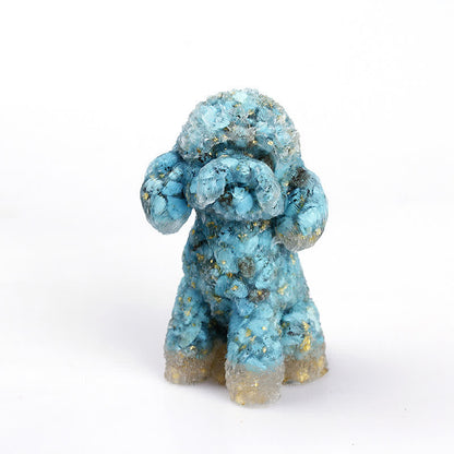 Wunderschöne Hundefigur aus Edelsteinen