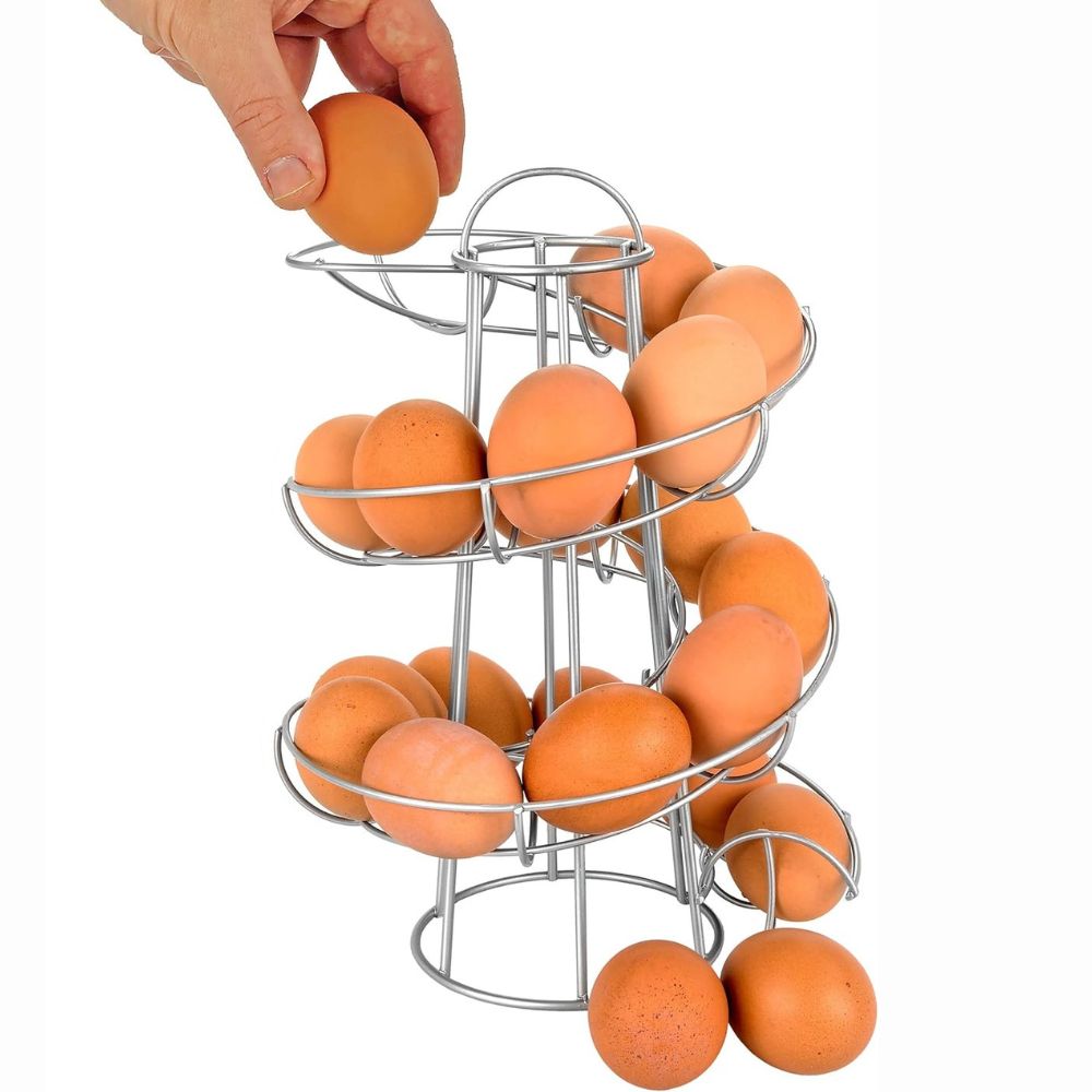 Space Saving Egg Tray Storage Organizer Rack - Halri