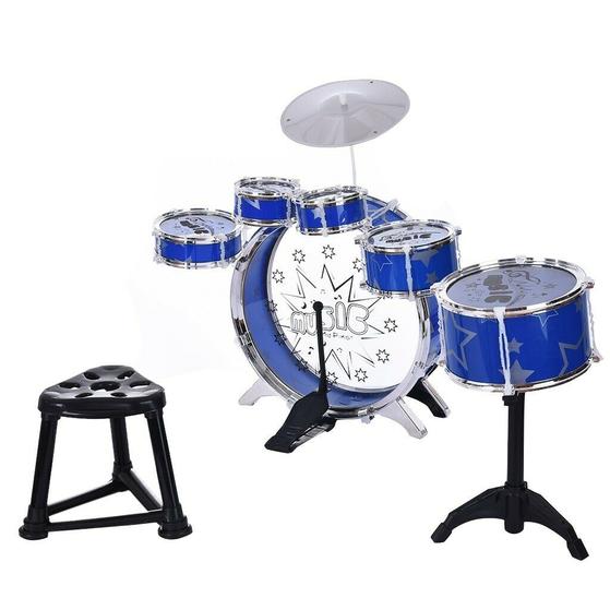 Complete Junior Drum Set with Cymbal and Stool