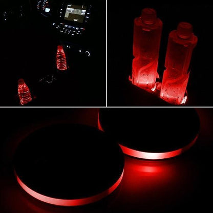 Wiederaufladbare LED-Getränkehalterleuchten fürs Auto (2er-Pack) 