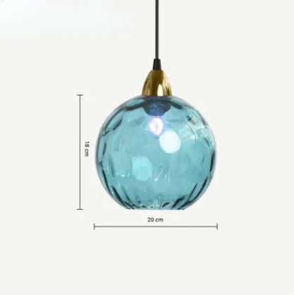 Round Glass Hanging Pendant Lamp