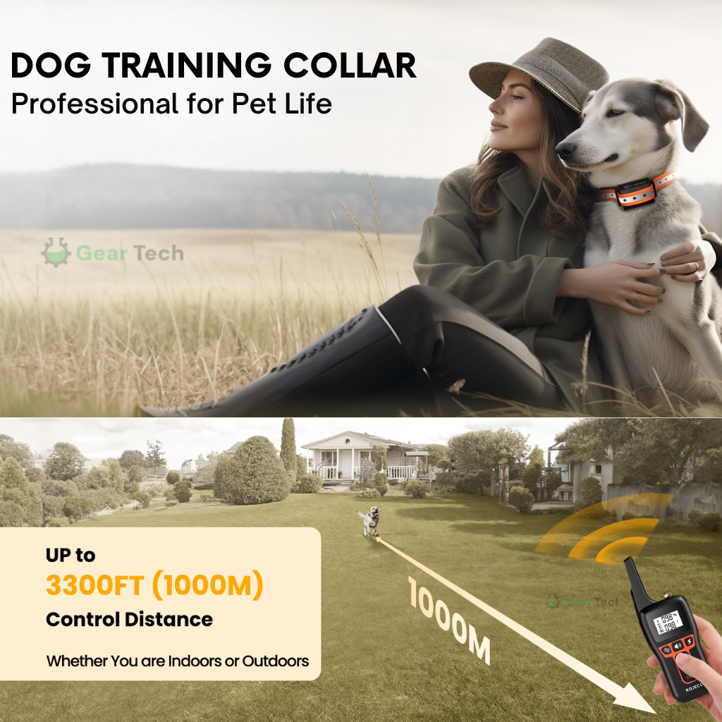 Adjustable Dog Training Collar with Sound, Vibe & Shock Modes