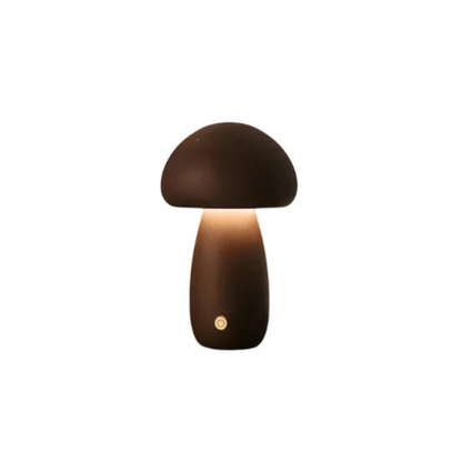 Rustikale, wiederaufladbare Schreibtischlampe aus Holz
