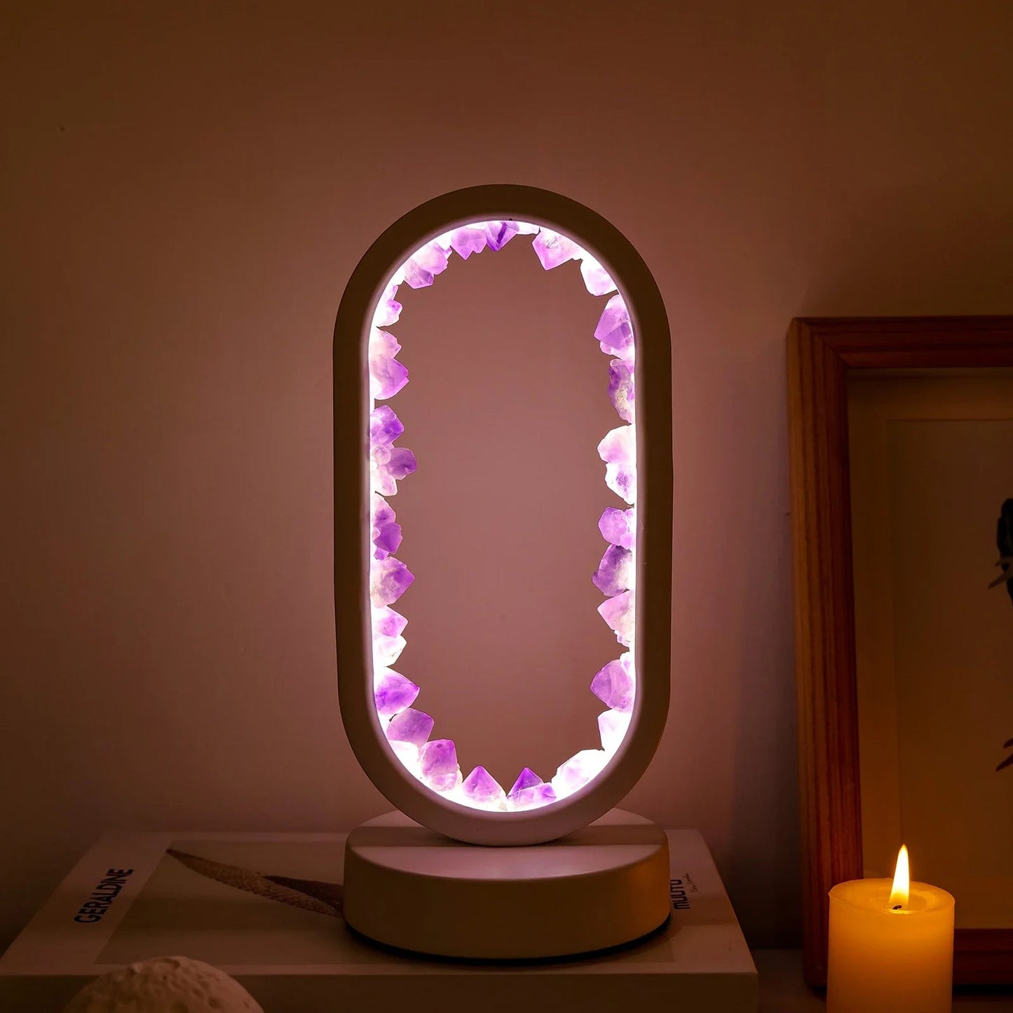 Purple Gemstone Soft Glow Table Light