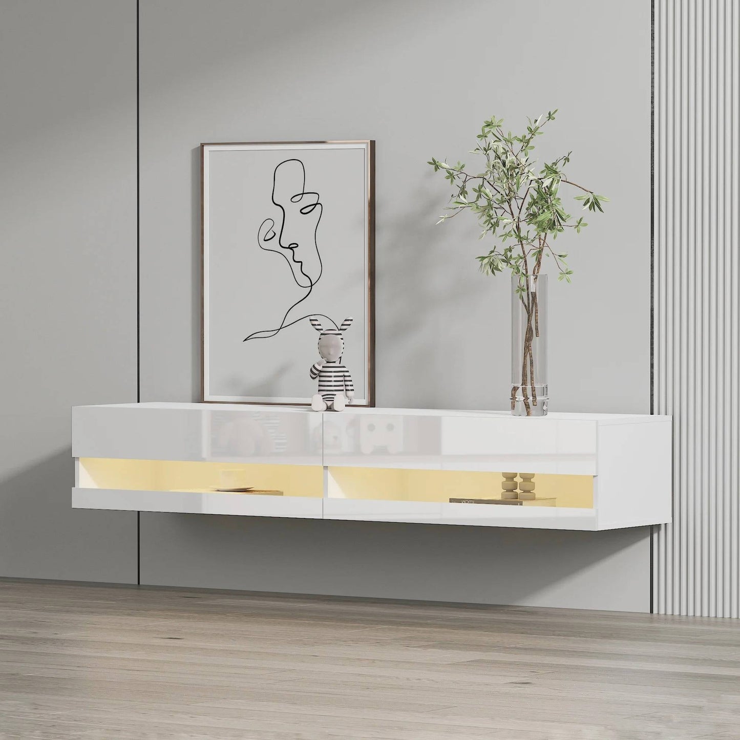 Wall Mount Slim TV Shelf