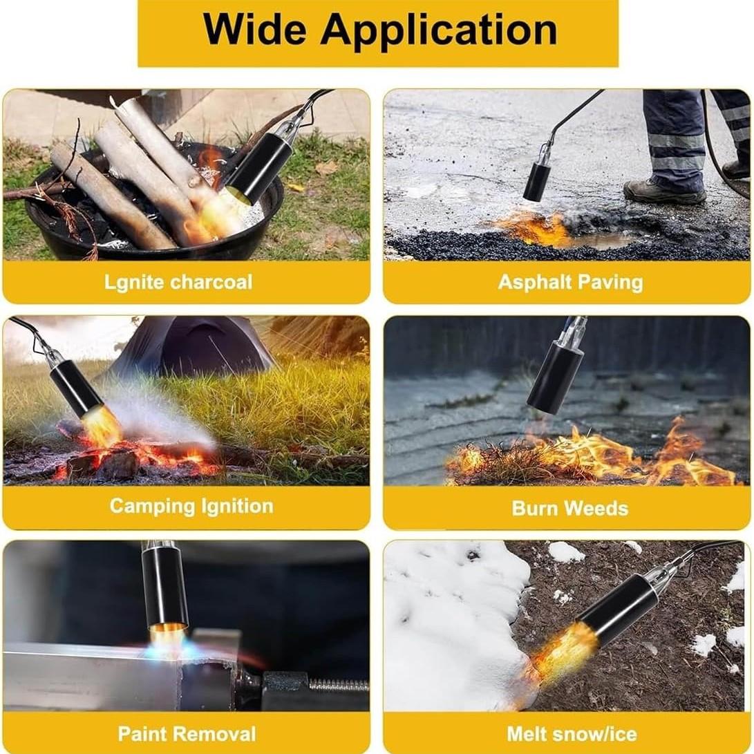 800,000 BTU Propane Torch Weed Burner – Heavy Duty Flame Torch for Ice, Asphalt & Weed Removal