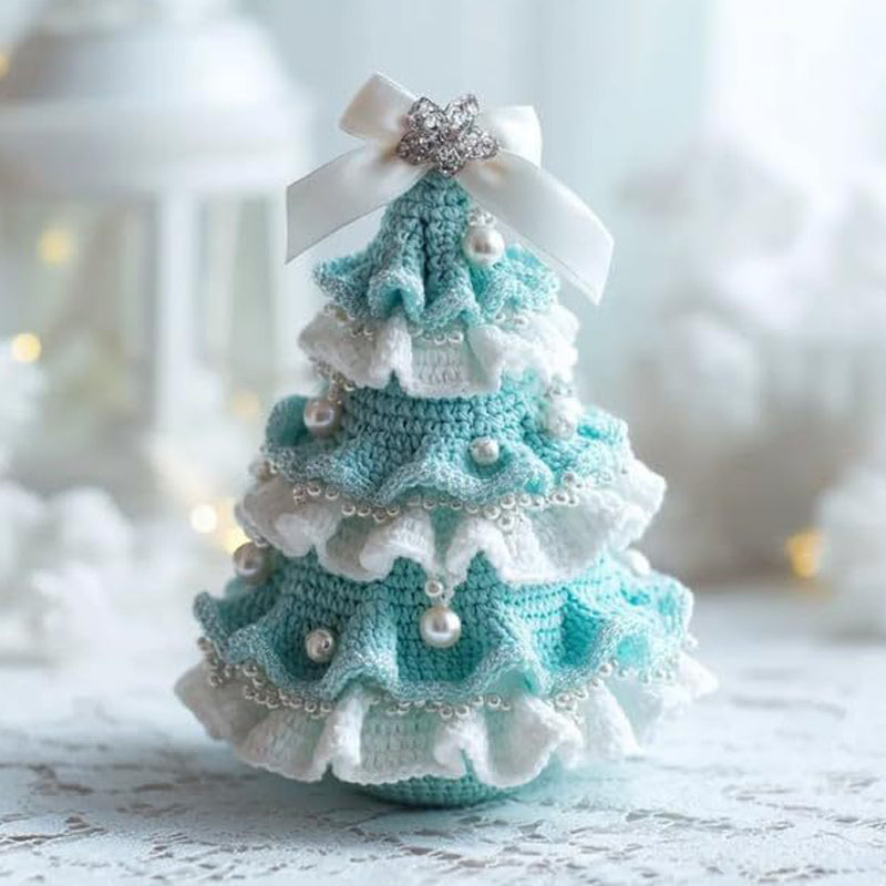 Wunderschöne gehäkelte Mini-Weihnachtsbäume 
