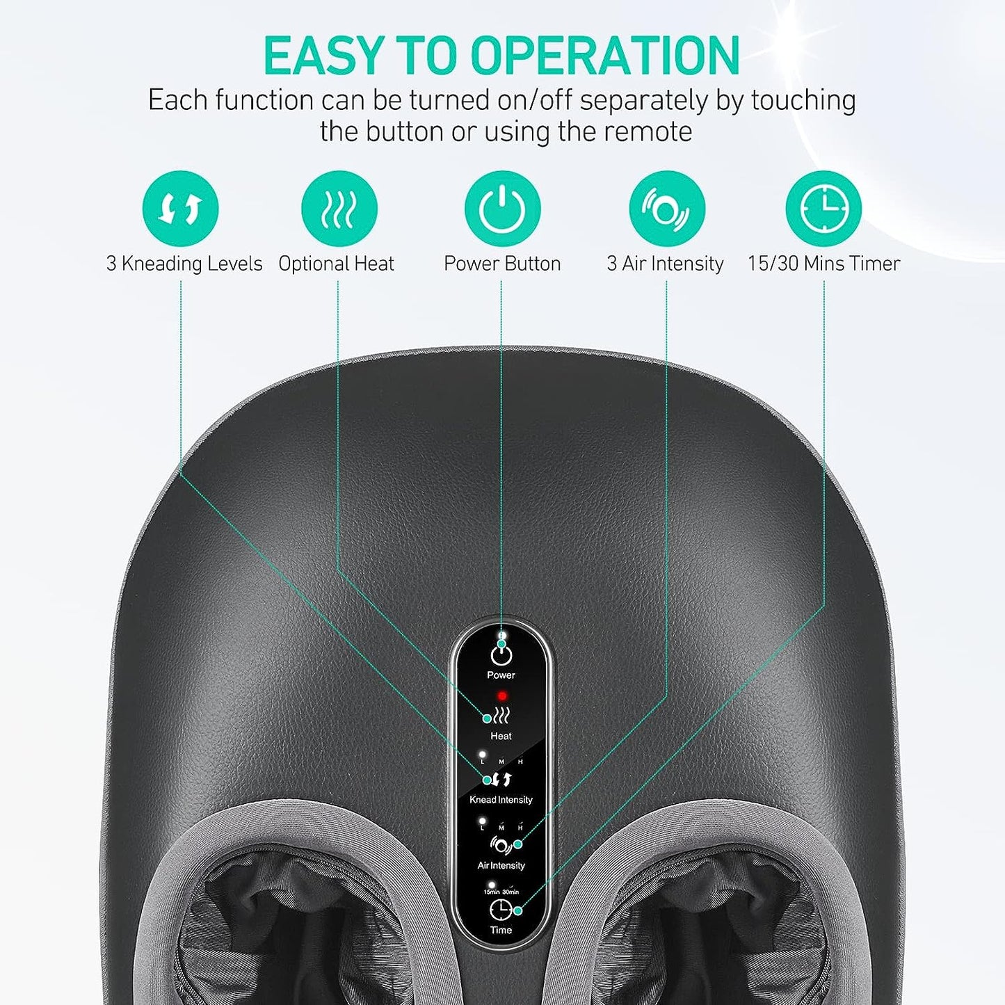 Electric Foot Massager with Heat and Vibration Therapy