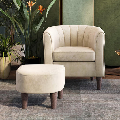 Comfortable Living Room Chair with Stool