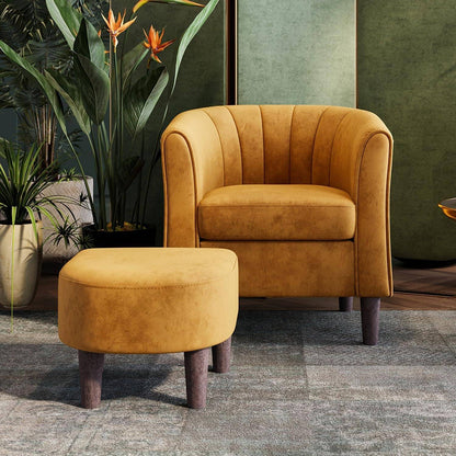 Comfortable Living Room Chair with Stool