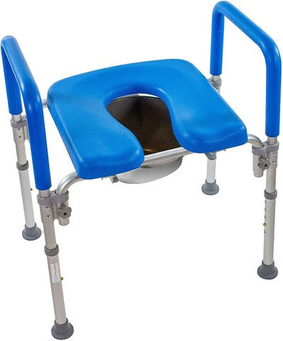 Easy Install Elevated Toilet Seat Riser With Support Arms - Halri