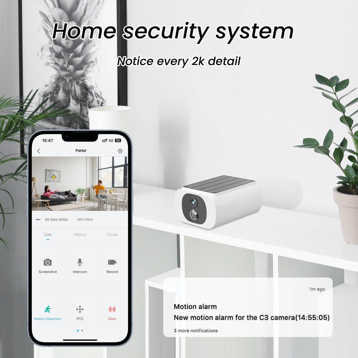 Wireless Outdoor Security Cameras with Motion Detection & Night View