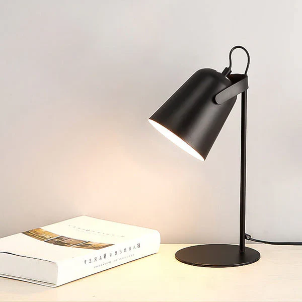 Rustikale, farbenfrohe Schreibtisch-Tischlampe aus Metall