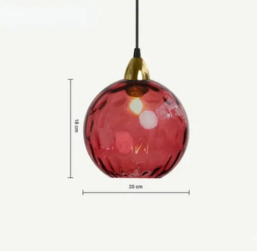 Round Glass Hanging Pendant Lamp