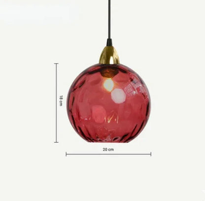 Round Glass Hanging Pendant Lamp