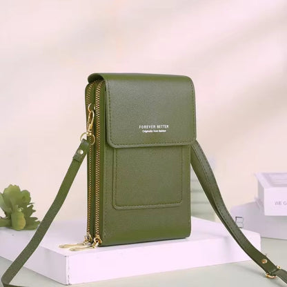 Vintage Leder-Handytasche Umhängetasche