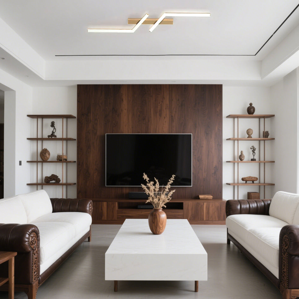 Modern Simple Black Aluminum LED Ceiling Light
