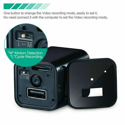 Compact 1080P Hidden Spy Camera Wall Charger