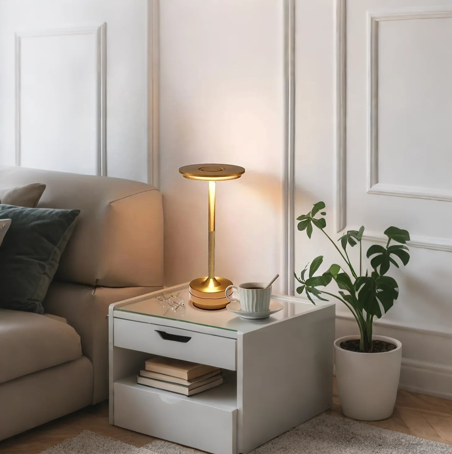 Glarefusion Modern Cordless Touch Table Lamp