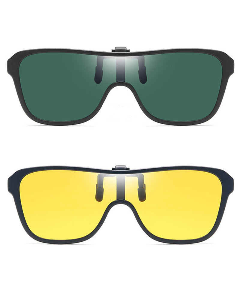 Aufsteckbare Lesebrille mit Sehstärke für Tag und Nacht