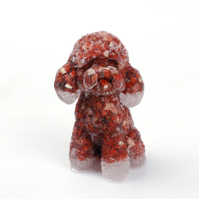 Wunderschöne Hundefigur aus Edelsteinen