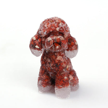 Wunderschöne Hundefigur aus Edelsteinen