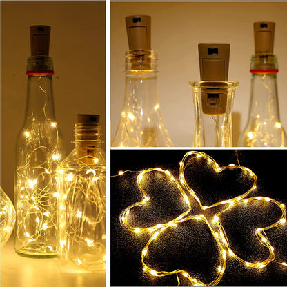 Mini Wine Bottle String Lights with Fairy LEDs