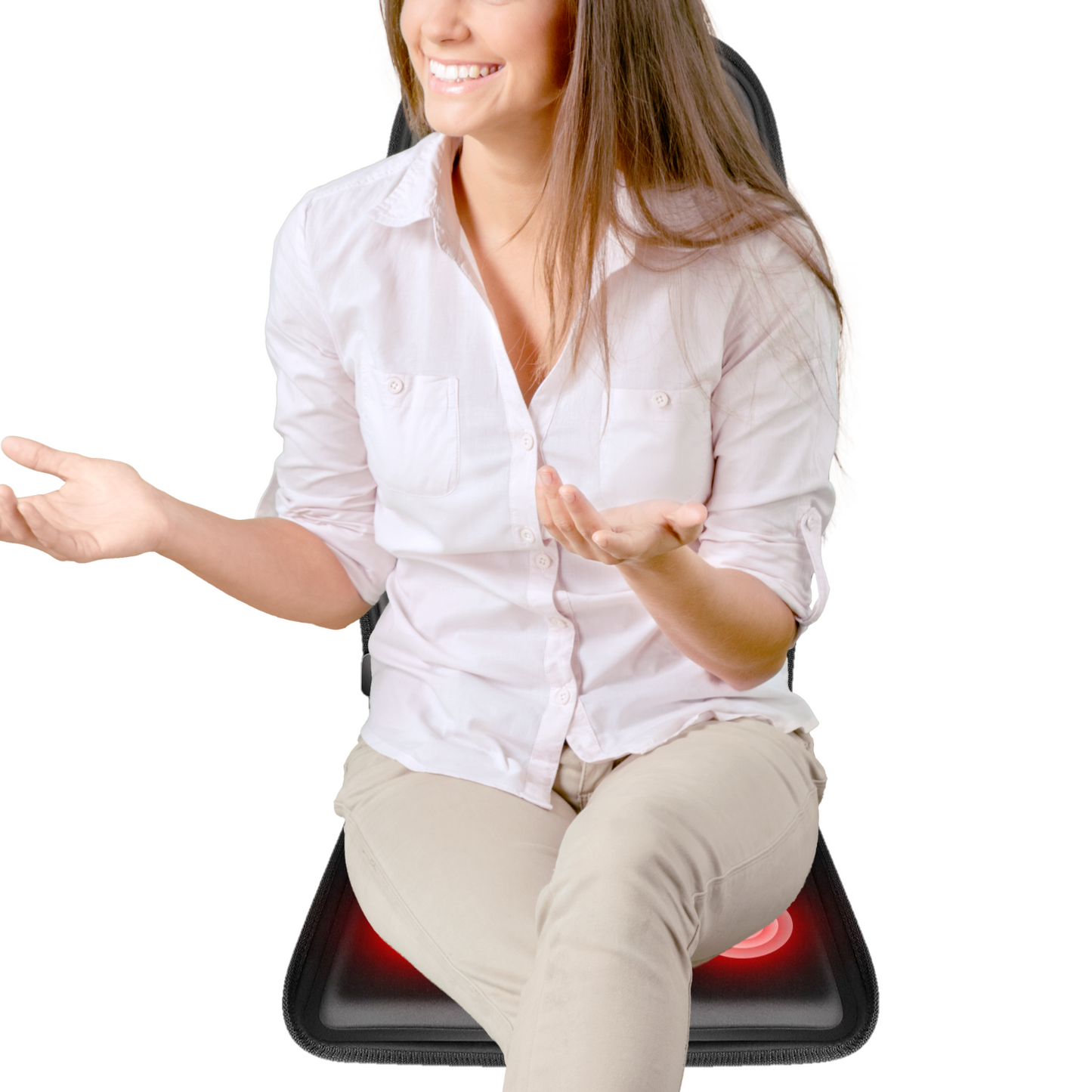 Relaxing Shiatsu Heat Massage Back Support Cushion