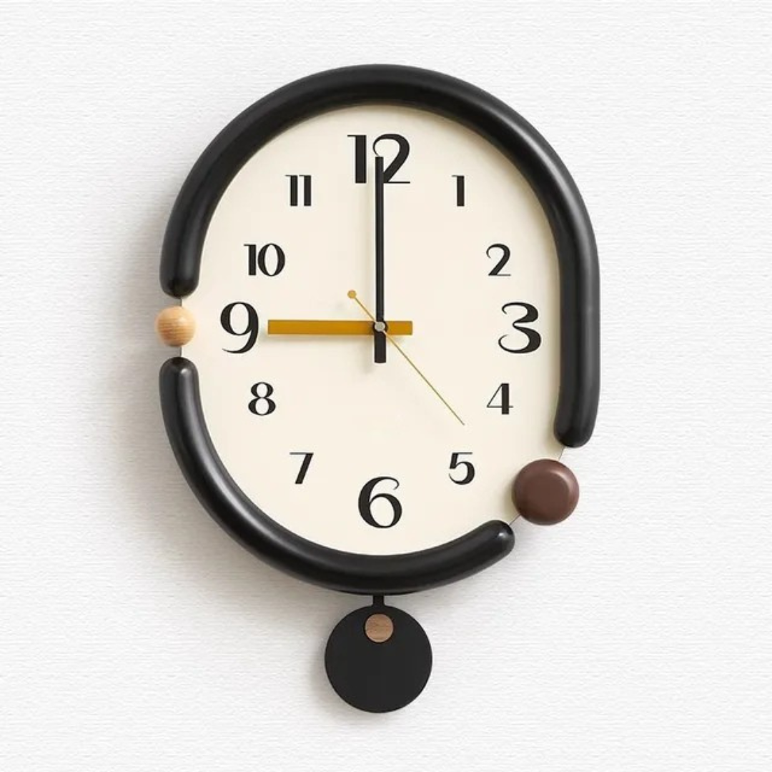 Elegante große Wanduhr