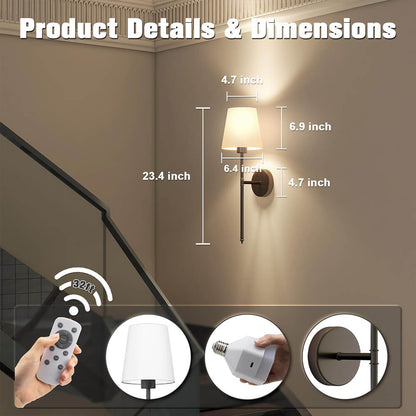 Soft LED Wall Sconce Set with Free Bulbs