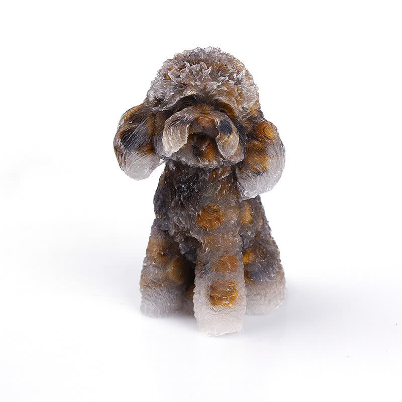 Wunderschöne Hundefigur aus Edelsteinen