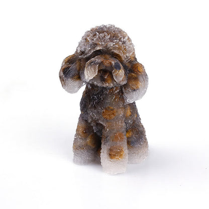 Wunderschöne Hundefigur aus Edelsteinen