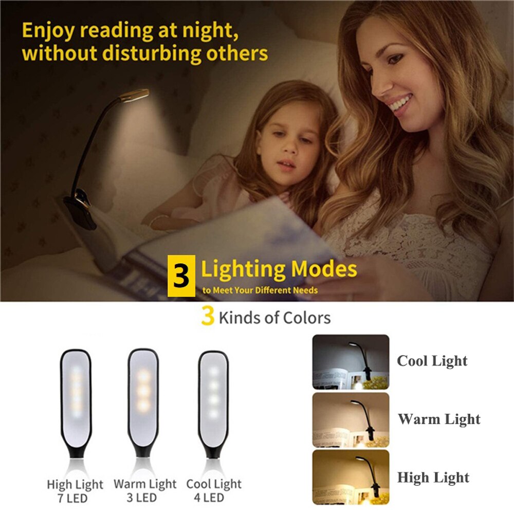 Adjustable Desk Book Light Clamp