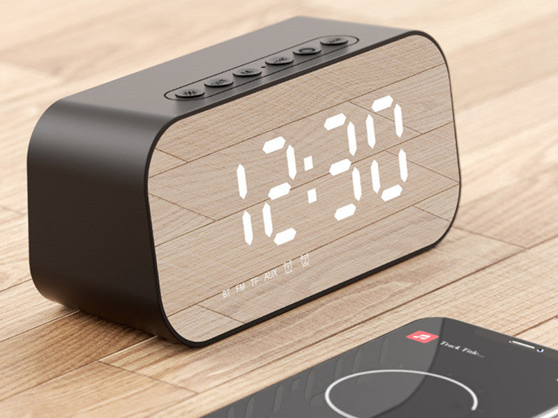 Compact Bluetooth Speaker with Subwoofer and Clock - Halri