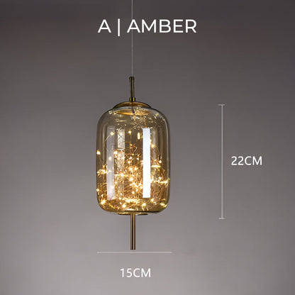 Modern Glass LED Pendant Light with Artistic Bubble Design
