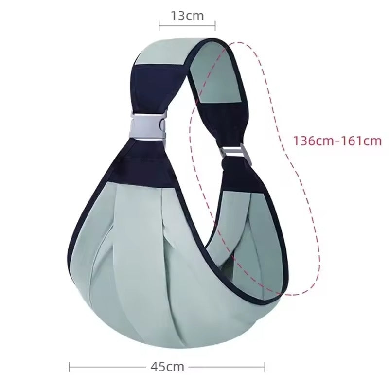 Adjustable Baby Wrap Soft Newborn Sling with Ergonomic Design, C-Shaped Back Support, Safe for Babies 1 Months+