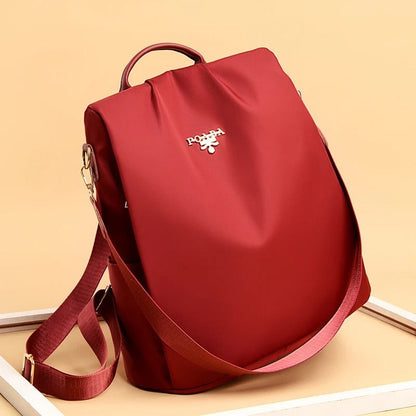 Anti-Theft Women Backpack Fashion, Oxford Cloth Bag, Geometric Pattern, Waterproof Travel Bag