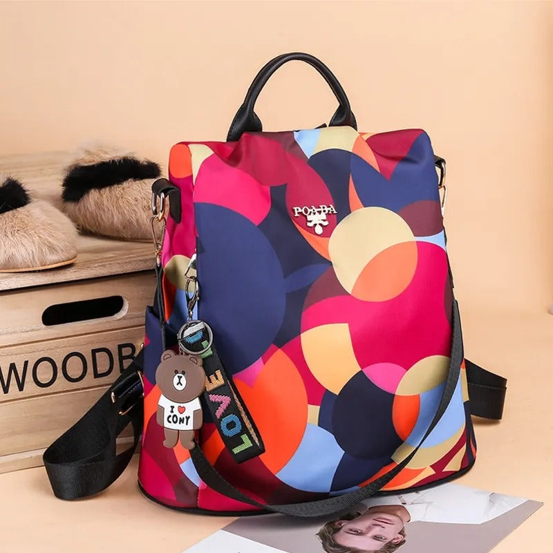Secure Ladies Backpack, Water Resistant Travel Bag