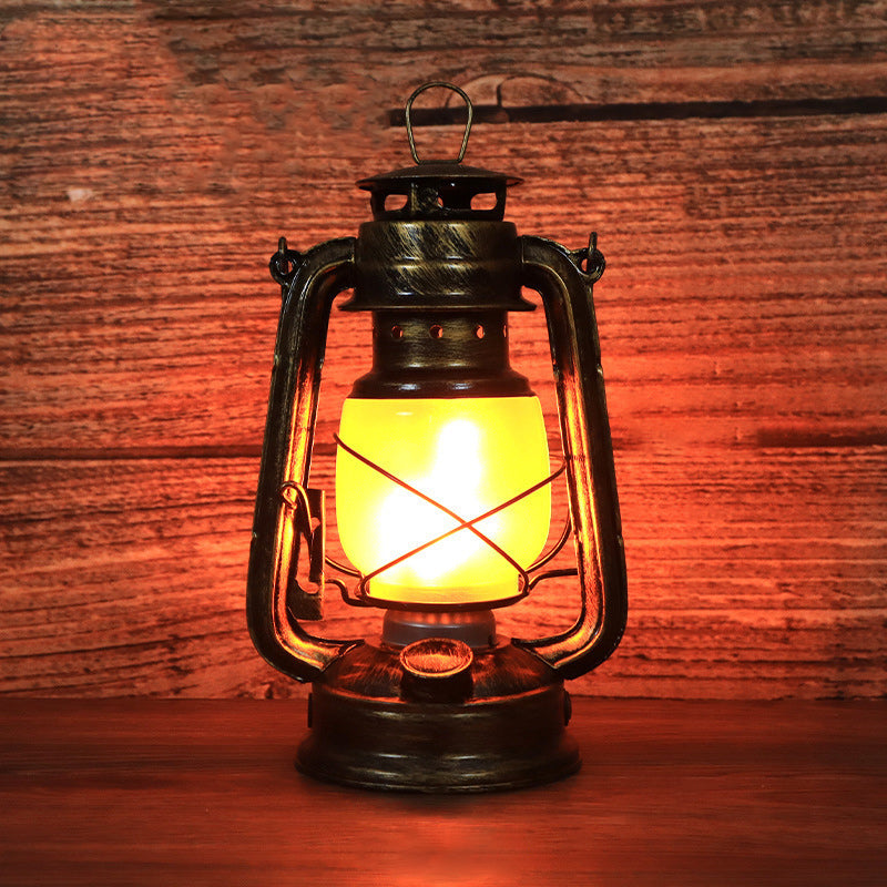 Klassische rustikale runde Pferde-Tischlampe mit LED-Beleuchtung