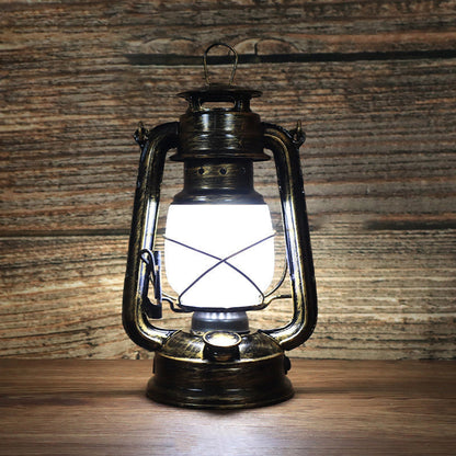 Klassische rustikale runde Pferde-Tischlampe mit LED-Beleuchtung