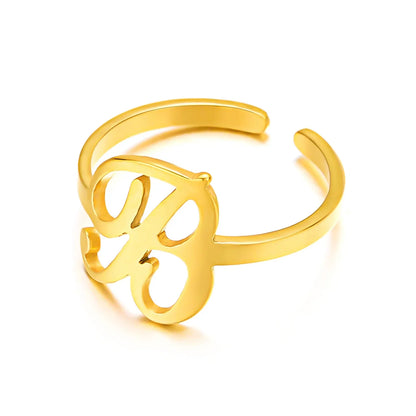 Personalisierter Ring mit Monogramm in Schreibschrift