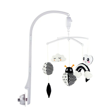 Black and White Baby Crib Mobile Music Box